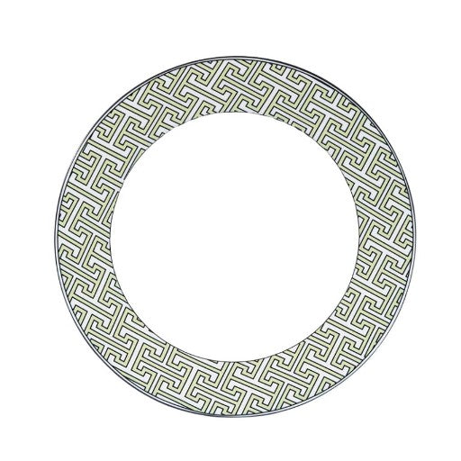 O.W.London Dessert Plate Pk2 Apple Green/White Maze Design Boxed