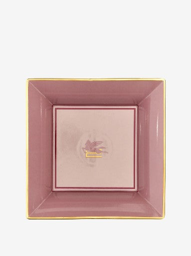 Etro Tray Pegaso Square  24X24 H. 6 Cm Rose Pink