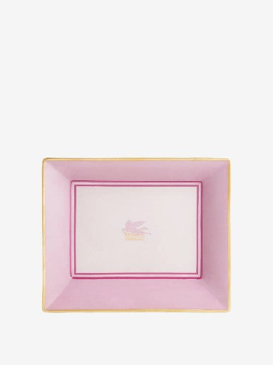 Etro Tray Pegaso Rectangular  20X16 H. 4 Cm Rose Pink
