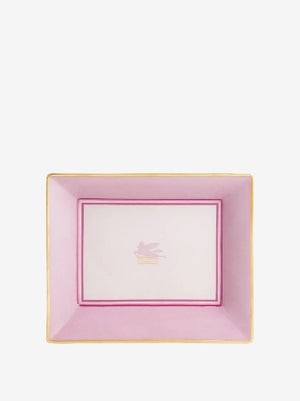 Etro Tray Pegaso Rectangular  20X16 H. 4 Cm Rose Pink