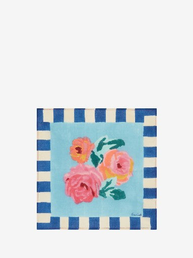 Lisa Corti Handkerchief 50X50 Nizam Flw Light Blue
