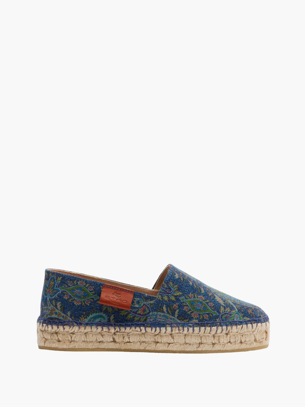 Etro Slip On  Espadrillas Printed Denim Navy
