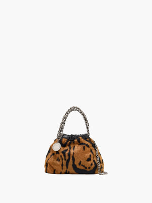 Stella Mccartney Bag Falabella Mini Drawstring Ocelot Brushed Multicolor Brown