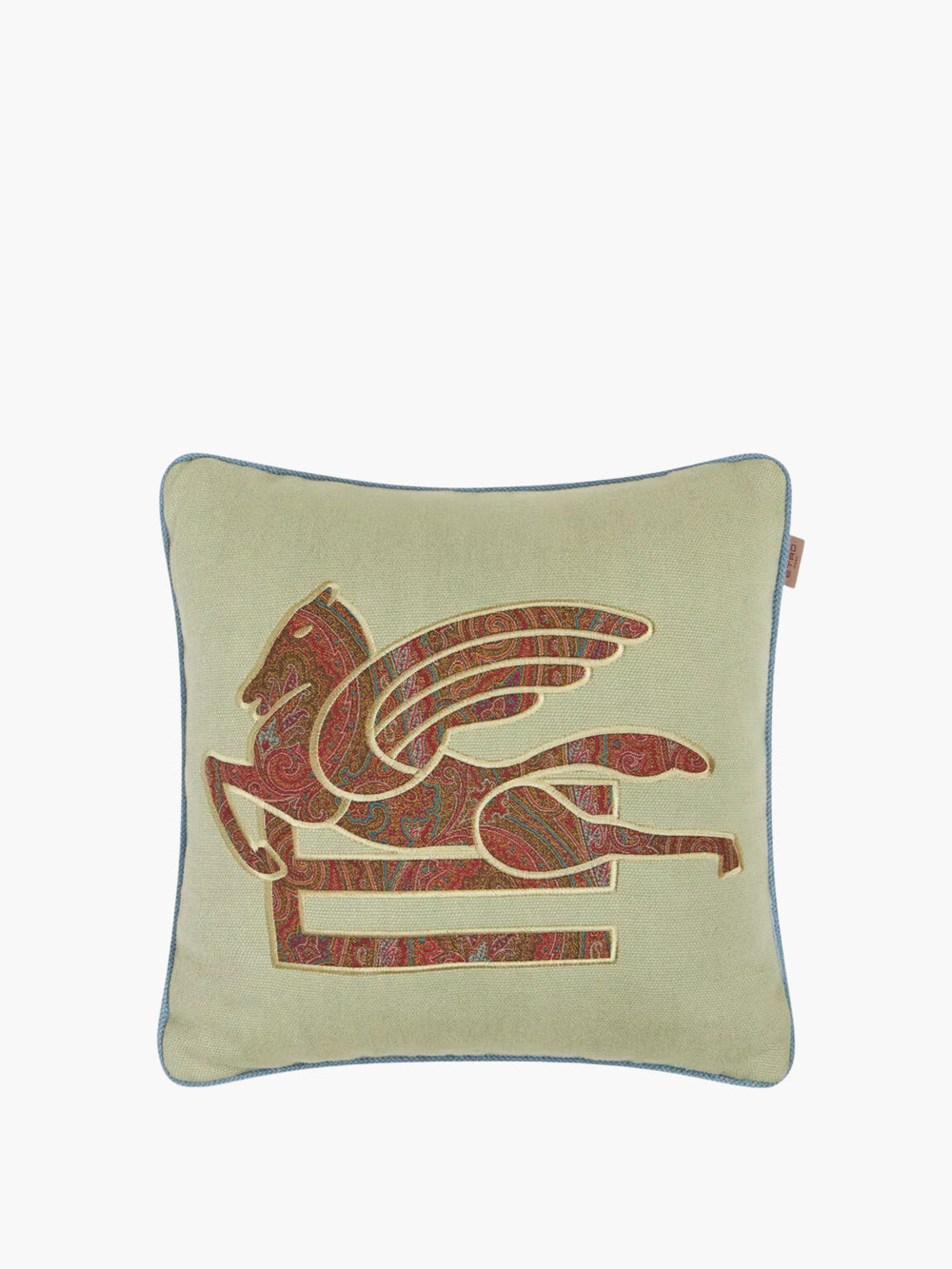 Etro Cushions Somerset Linen Embroidered Cushion W/Cord 4 Beige