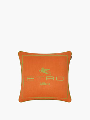Etro Cushions Emila Embroidered Cushion W/Cord 45X45 Orange