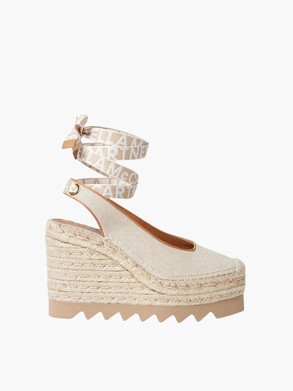 Stella Mccartney Wedge Sw1 Gaia Slingback Beige