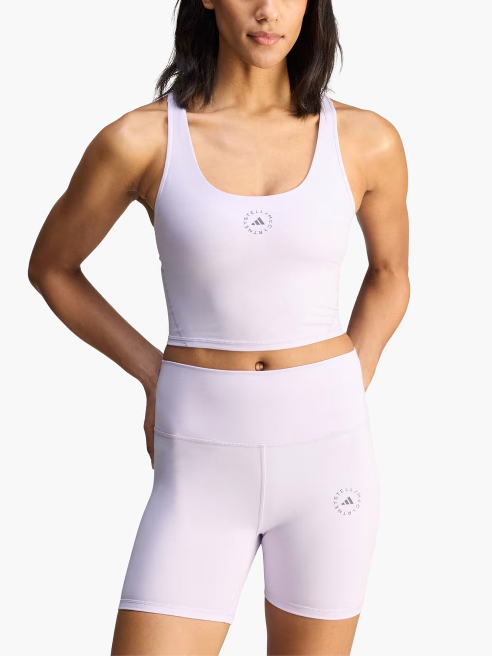 Adidas Top By Stella McCartney Yoga Crop Light Purple