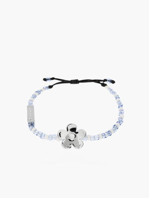 Marc Jacobs Bracelet Daisy Beaded Slider Silver/Blue