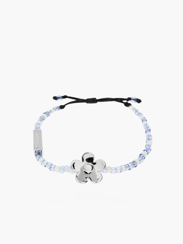 Marc Jacobs Bracelet Daisy Beaded Slider Silver/Blue
