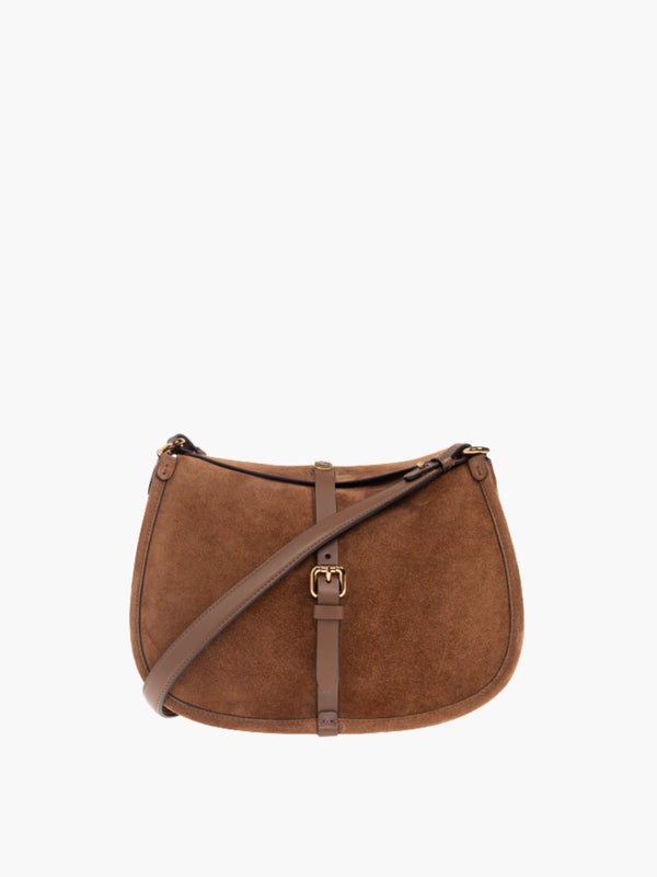 Etro Bag Crossbody Pony Suede Brown