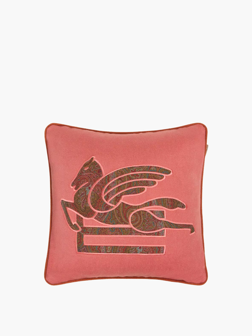 Etro Cushions Somerset Linen Embroidered Cushion W/Cord 4 Red