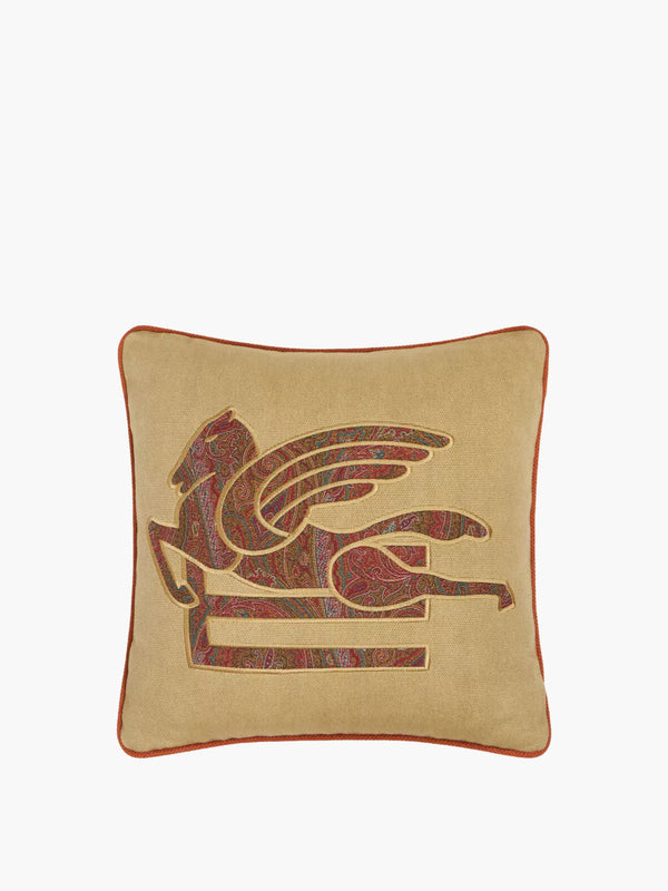 Etro Cushions Somerset Linen Embroidered Cushion W/Cord 4 Mustard