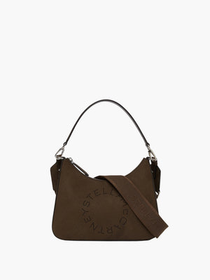 Stella Mccartney Bag Logo Hobo Shoulder Embossed Grainy Moka
