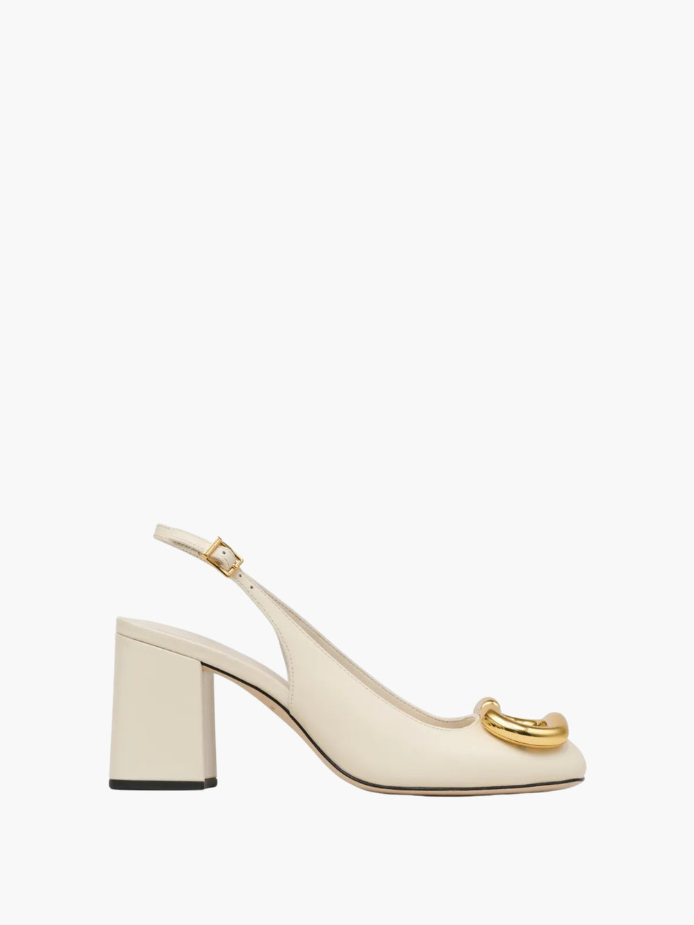 Marc Jacobs Heels Leather Slingback Cloud White