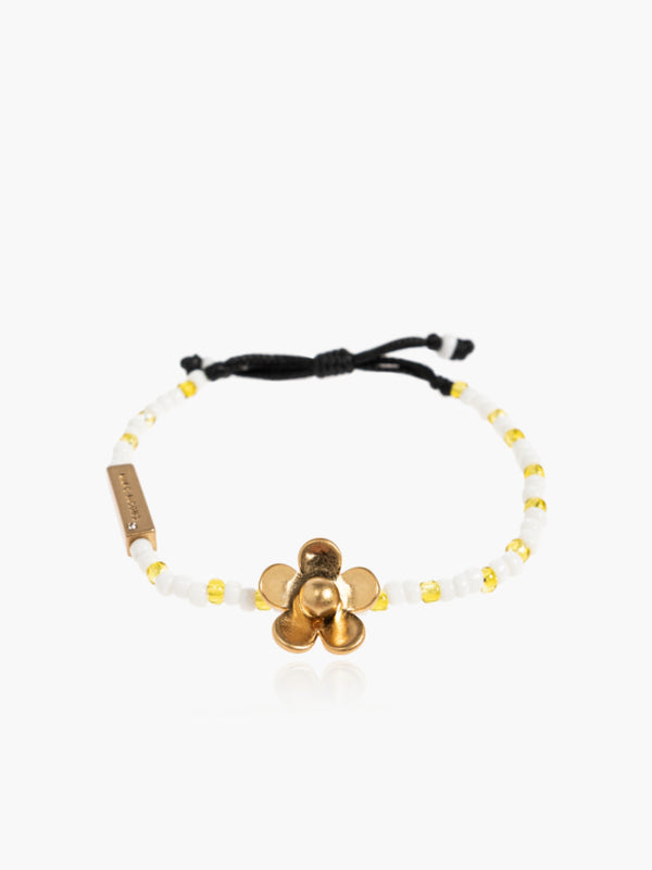 Marc Jacobs Bracelet Daisy Beaded Slider Gold/Yellow