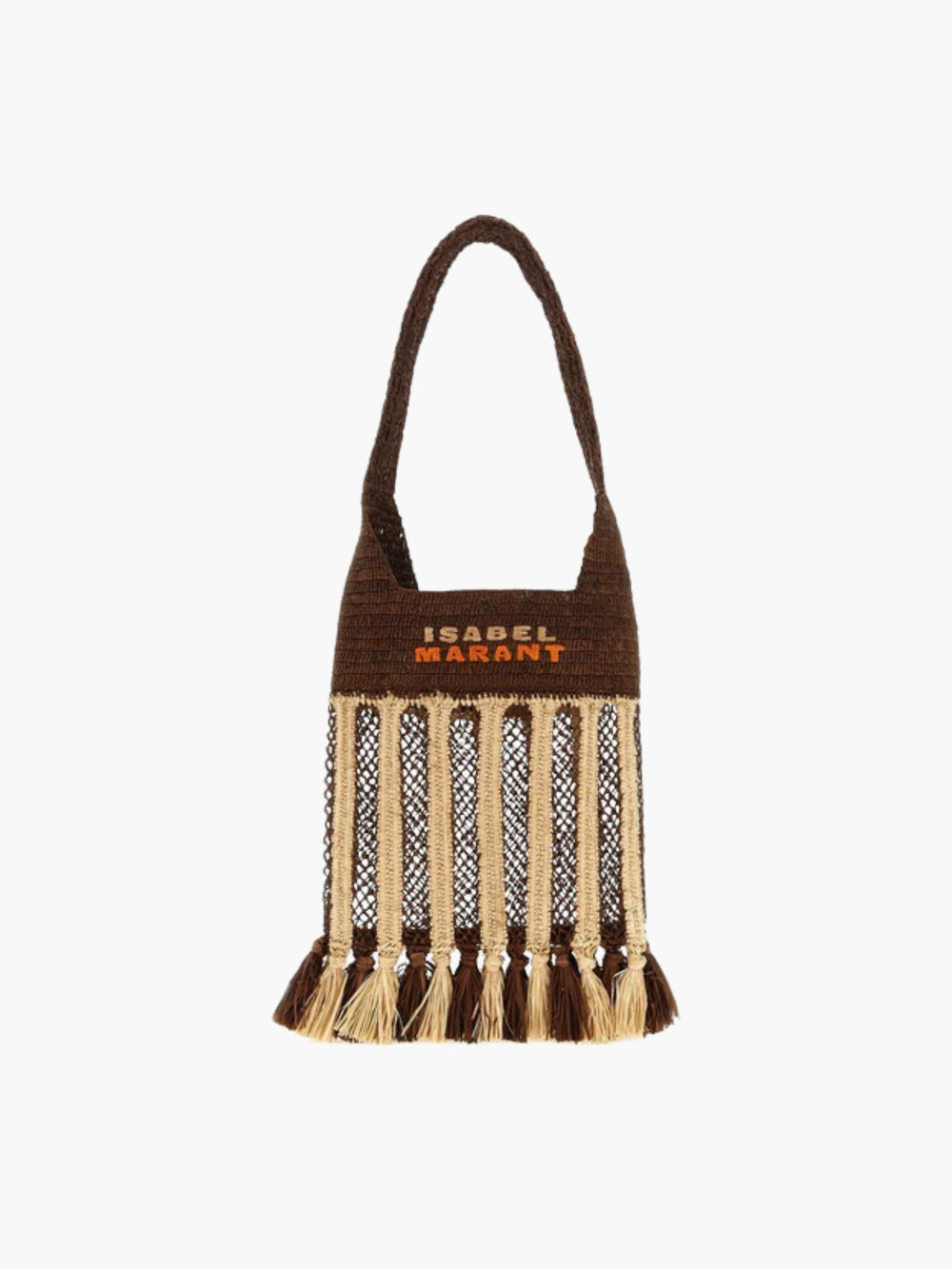 Isabel Marant Bag Knitted Tassle Tote Brown
