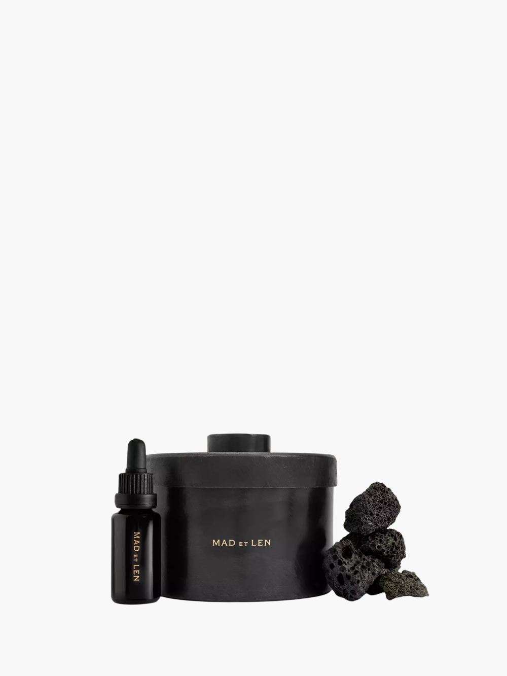 Mad Et Len   Pot Pourri Monarchia 12X10 Lava Rock (Asphalte Rose)+4Refillings
