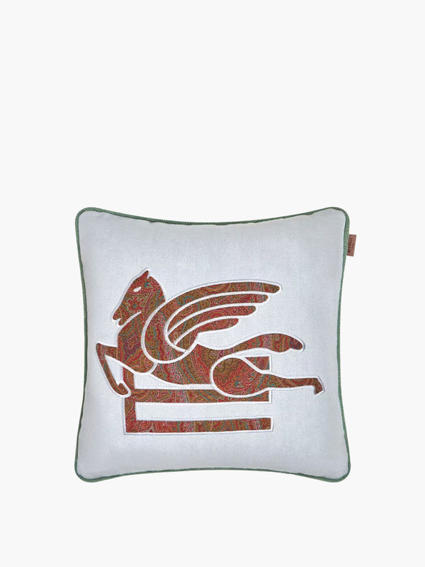 Etro Cushions Somerset Linen Embroidered Cushion W/Cord 4 White