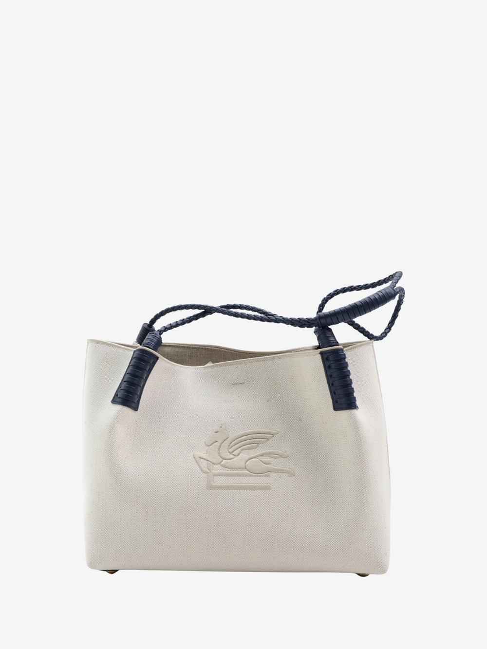 Etro Bag Shopping Libra M Canvas 33X23X13,5 Off White