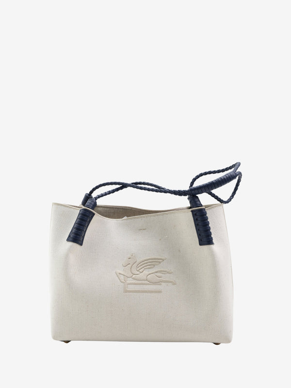 Etro Bag Shopping Libra M Canvas 33X23X13,5 Off White