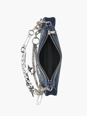Marc Jacobs Bag Charm Shoulder Faded Denim
