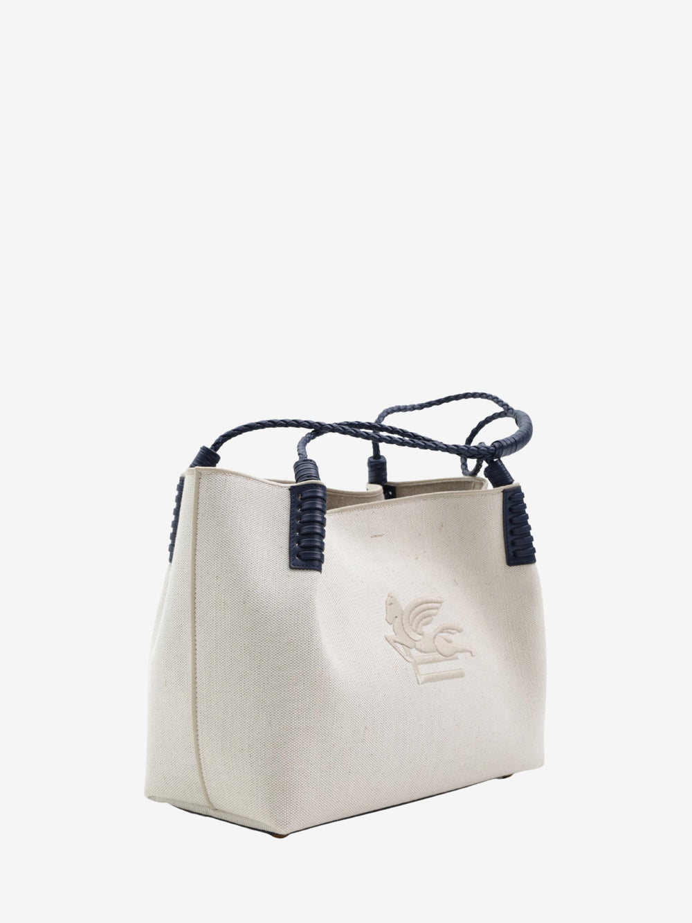 Etro Bag Shopping Libra M Canvas 33X23X13,5 Off White