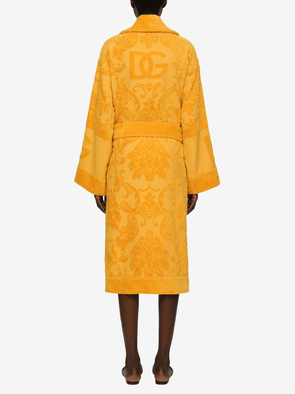Dolce & Gabbana Terry Bath Robe Yellow