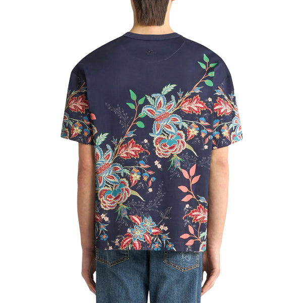 Etro T-Shirt Peacock Garden Navy