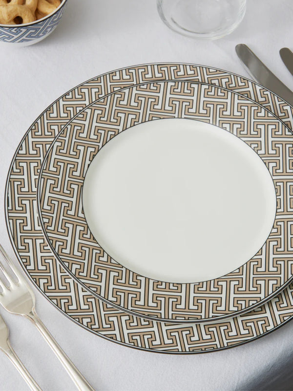 O.W.London Dessert Plate Pk2 Truffle Maze Design Boxed