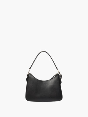 Stella Mccartney Bag Logo Hobo Shoulder Eco Embossed Grainy Black