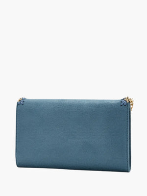 Stella Mccartney Bag Falabella Wallet W/chain Eco Shaggy Deer Feather Blue