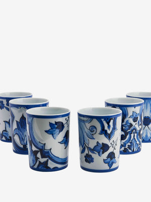 Dolce & Gabbana 6 Piece Glass Set Blue