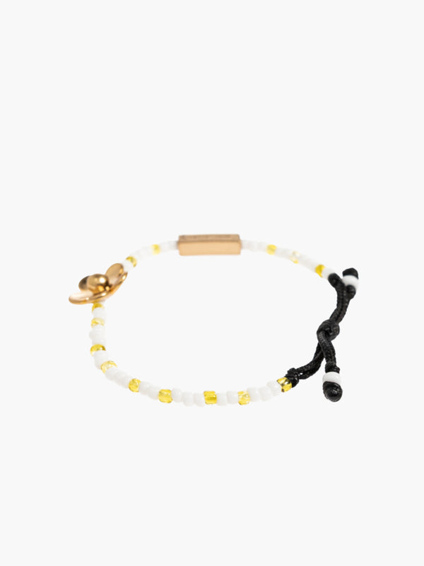 Marc Jacobs Bracelet Daisy Beaded Slider Gold/Yellow