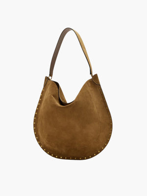 Isabel Marant Oskan Hobo Soft Shoulder Bag Taupe