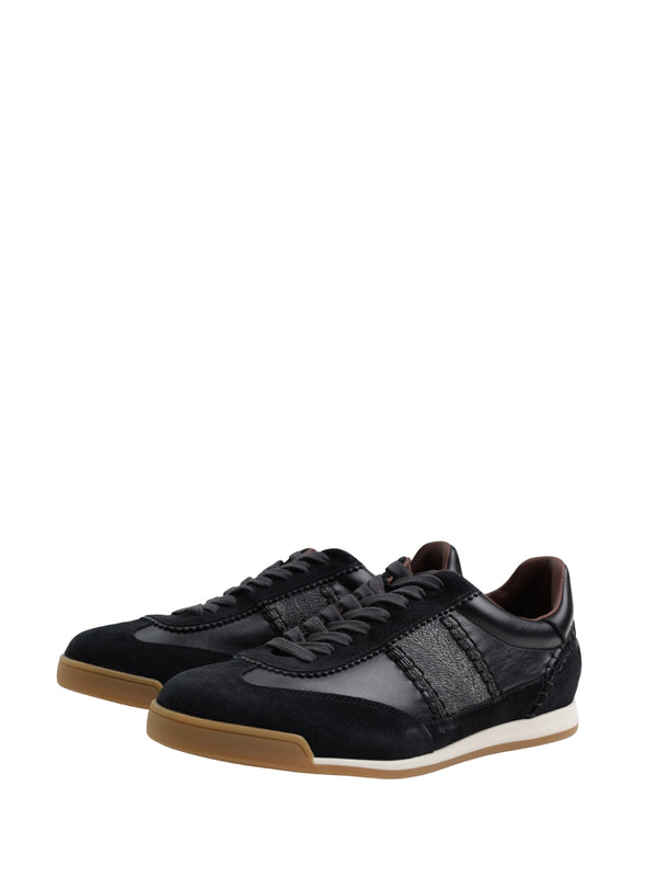 Etro Sneakers  Arnica + Leather + Suede Black