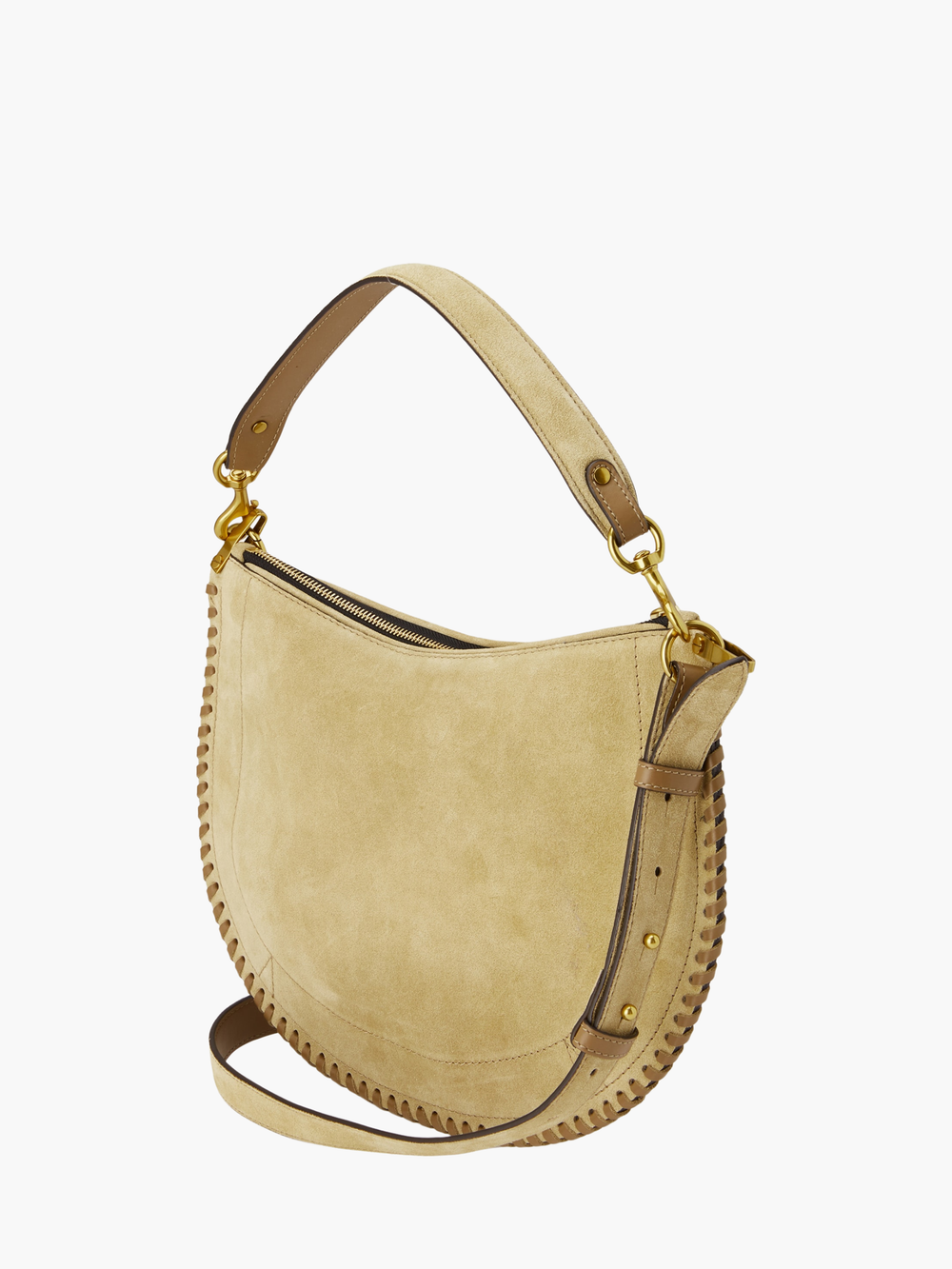 Isabel Marant Bag Oskan Soft Zip Shoulder Strap Sand