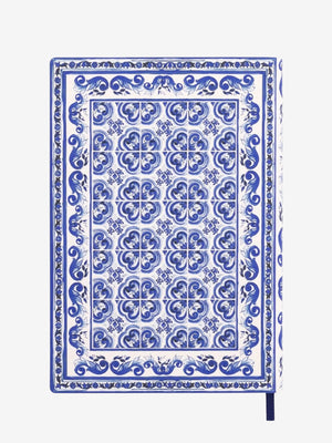 Dolce & Gabbana Medium Blank Notebook Textile Cover Blue