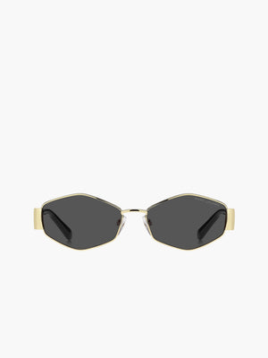 Marc Jacobs Sunglasses Marc 496/Shiny 197737241674 Hexagon Gold Black