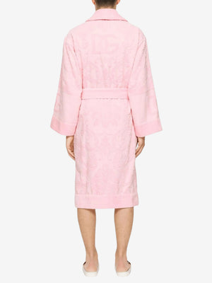 Dolce & Gabbana Terry Bath Robe Pink