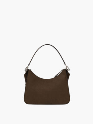 Stella Mccartney Bag Logo Hobo Shoulder Embossed Grainy Moka
