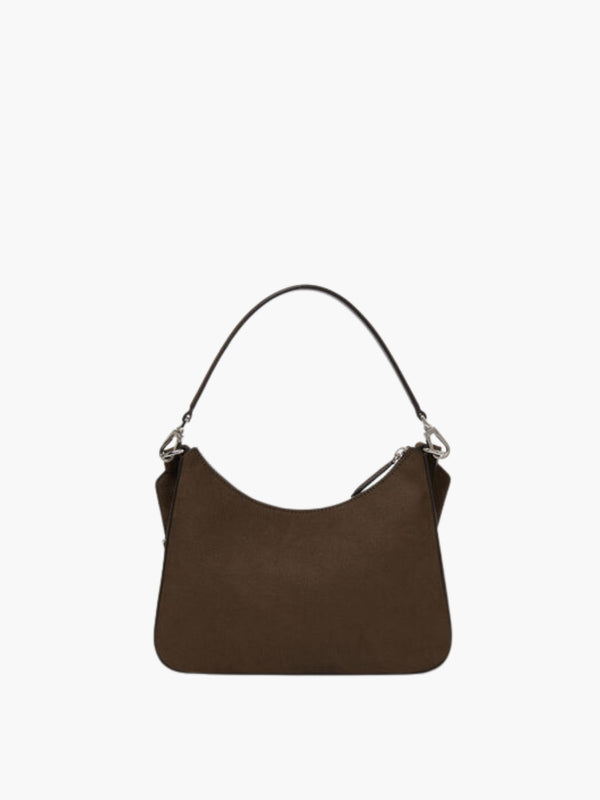 Stella Mccartney Bag Logo Hobo Shoulder Embossed Grainy Moka