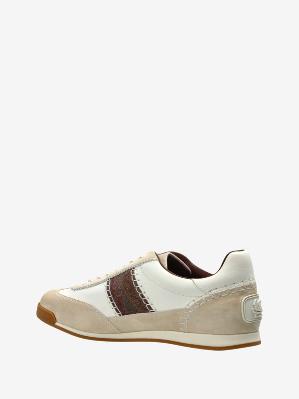 Etro Sneakers  Arnica + Leather + Suede White