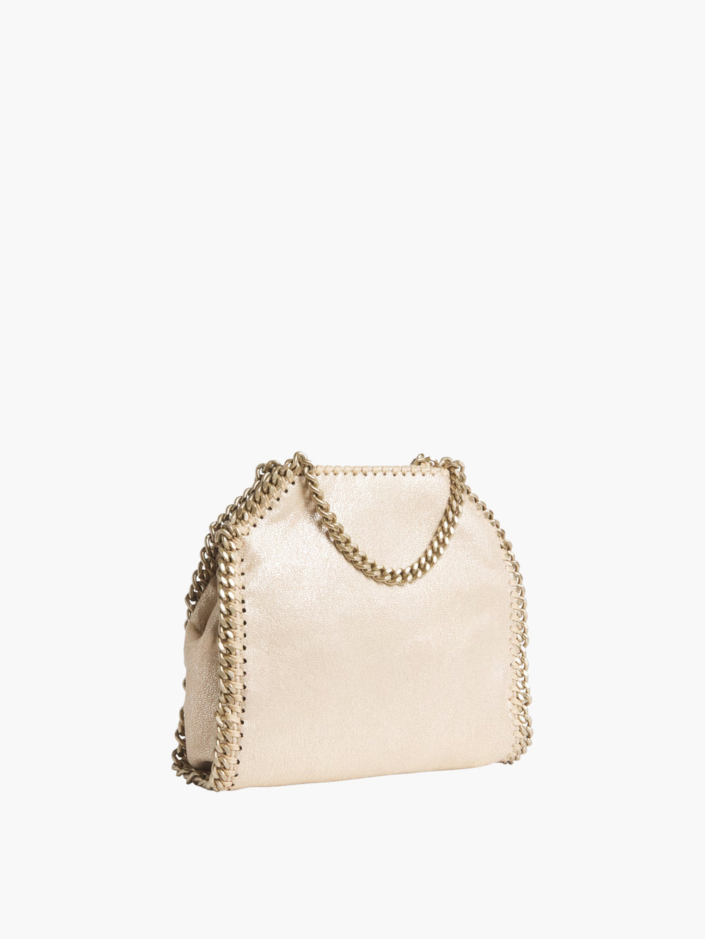 Stella Mccartney Bag Falabella Tiny Eco Shiny Dotted Chamois Gold