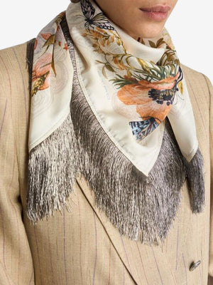 Etro Scarf Turandot Foulard 70X70 St White-Floral