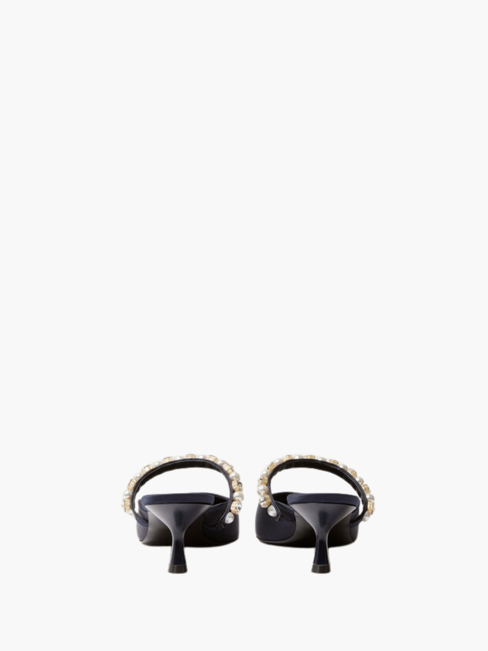 Stella Mccartney Heels Elsa Mule Satin W/ Crystals And Alter Ink