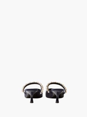 Stella Mccartney Heels Elsa Mule Satin W/ Crystals And Alter Ink