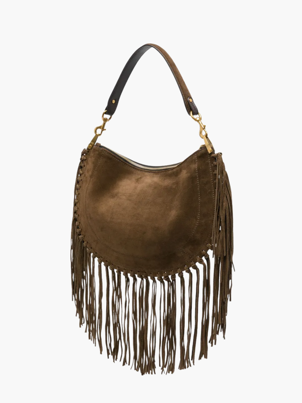Isabel Marant Bag Oskan Soft Zip Shoulder Strap Bronze