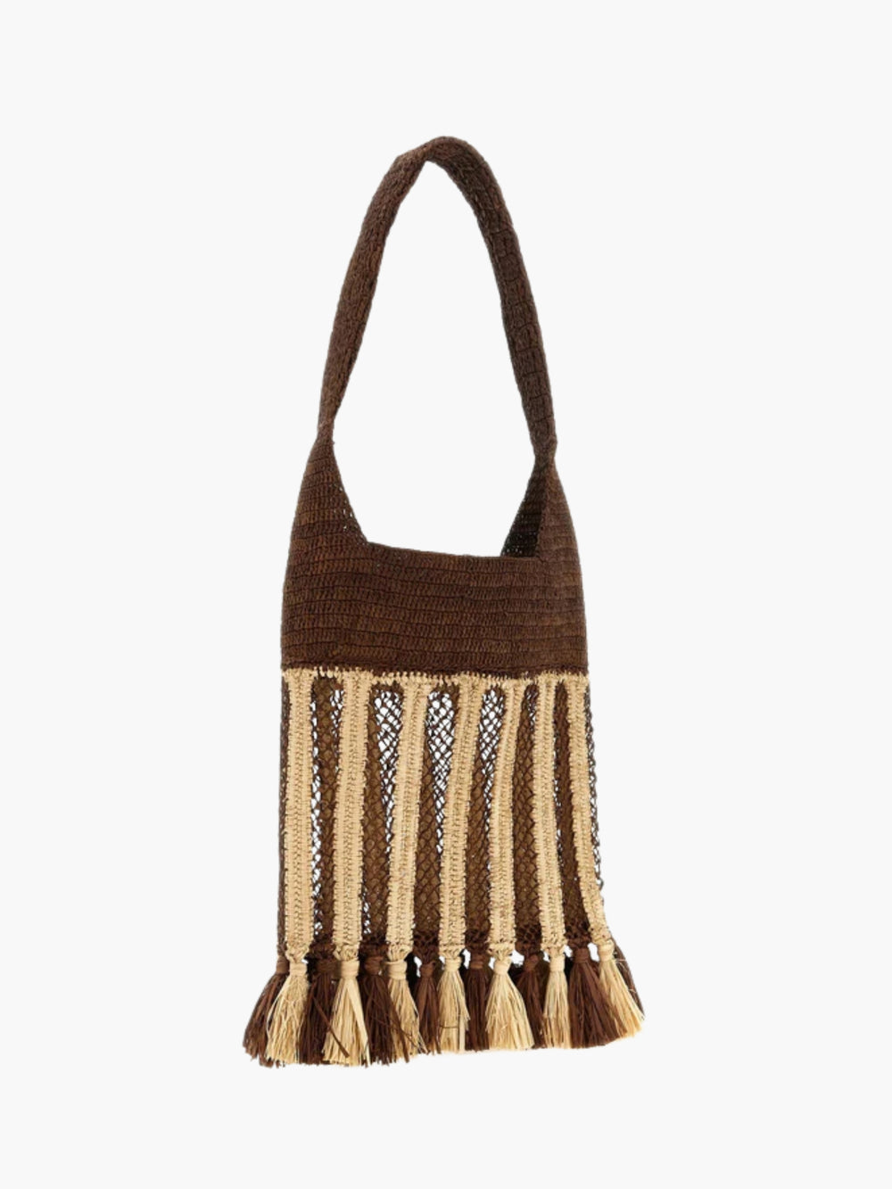 Isabel Marant Bag Knitted Tassle Tote Brown