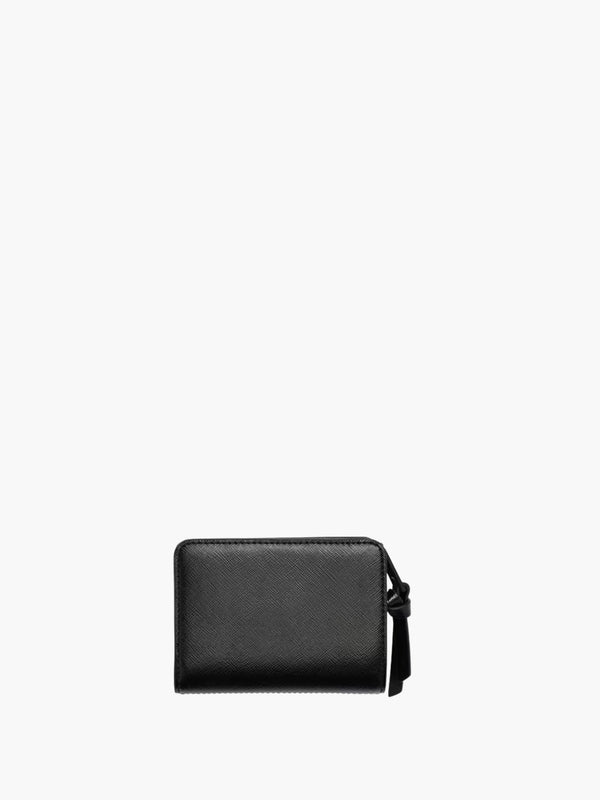 Marc Jacobs Wallet Leather Tassel Zip Black
