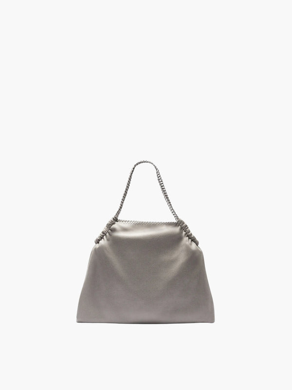 Stella Mccartney Bag Falabella Drawstring Eco Shaggy Deer Light Grey